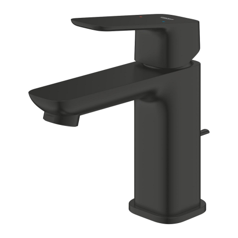 Baterie lavoar Grohe Concetto SilkMove S monocomanda, set evacuare cu tija, cartus ceramic, negru mat [2]