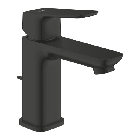 Baterii baie - Baterie lavoar Grohe Concetto SilkMove S monocomanda, set evacuare cu tija, cartus ceramic, negru mat