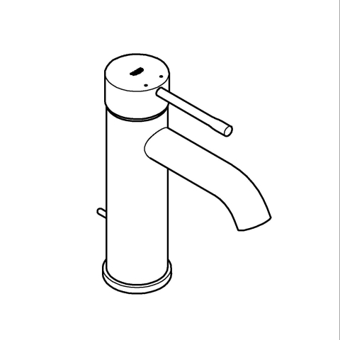 Baterie lavoar Grohe Essence 1/2", marime s, set evacuare, monocomanda, levier metalic, cartus ceramic, limitator temperatura, cupru mat [4]