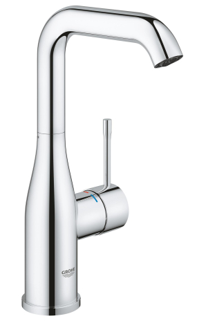 Obiecte sanitare - Baterie lavoar Grohe Essence New L monocomanda, cartus ceramic, evacuare cu apasare, pivotanta, crom