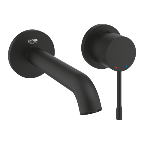 Obiecte sanitare - Baterie lavoar Grohe Essence New M montare pe perete, levier metalic, montaj pe 2 gauri, necesita corp instalare, negru