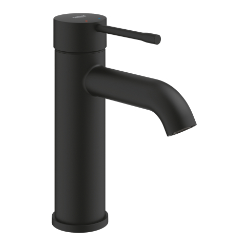 Obiecte sanitare - Baterie lavoar Grohe Essence S 1/2" monocomanda, cartus ceramic, limitator de temperatura, evacuare cu apasare, negru
