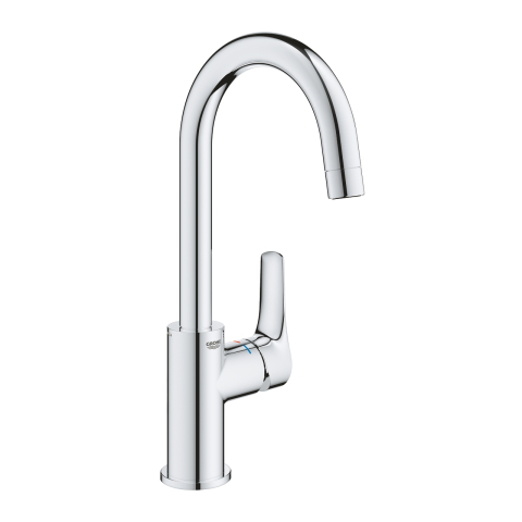 Baterii baie - Baterie lavoar Grohe Eurosmart L monocomanda, cartus ceramic, pipa pivotanta, set evacuare cu apasare, crom