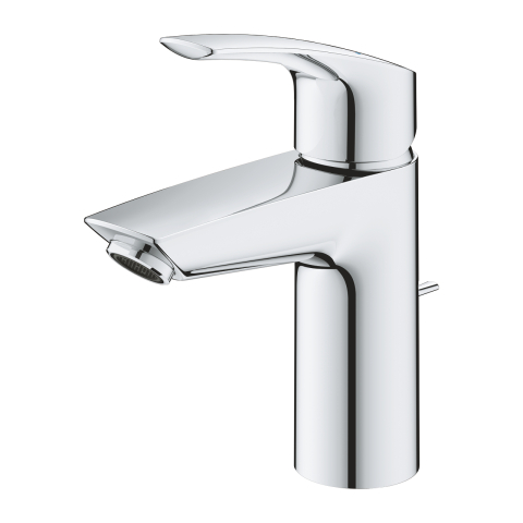 Baterie lavoar Grohe Eurosmart S monocomanda, cartus ceramic, set evacuare cu tija, crom [2]
