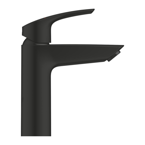 Baterie lavoar Grohe Eurosmart SilkMove M monocomanda, cartus ceramic, set evacuare cu apasare, negru [1]