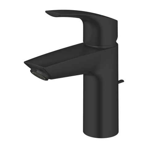 Baterie lavoar Grohe Eurosmart SilkMove S monocomanda, cartus ceramic, set evacuare cu tija, negru [2]