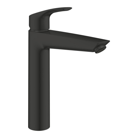 Baterii baie - Baterie lavoar Grohe Eurosmart SilkMove XL monocomanda, cartus ceramic, limitator temperatura, negru