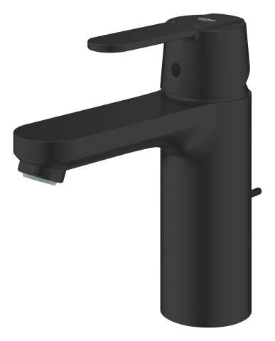 Baterie lavoar Grohe Get M 3/8'' monocomanda, cartus ceramic, set evacuare cu tija, negru mat [3]
