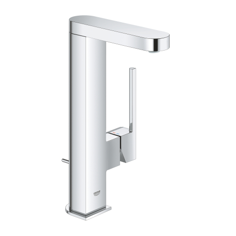 Baterii baie - Baterie lavoar Grohe Plus L monocomanda, cartus ceramic, pivotanta, limitator, set evacuare cu tija, crom