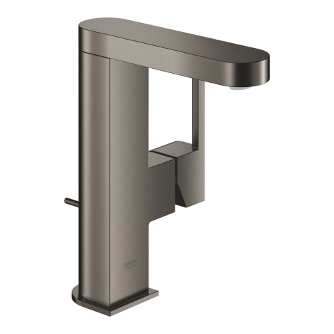 Baterii baie - Baterie lavoar Grohe Plus M monocomanda, pivotanta, cartus ceramic, evacuare cu tija, antracit mat