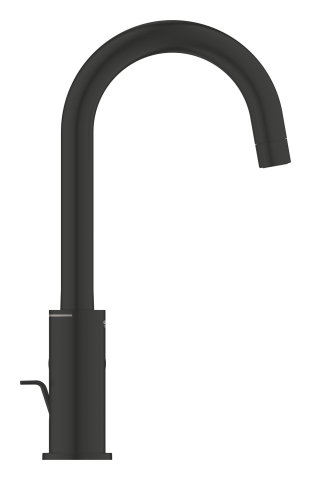 Baterie lavoar Grohe Start L pivotanta, cartus ceramic, evacuare cu tija, negru [5]