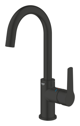 Baterie lavoar Grohe Start L pivotanta, cartus ceramic, evacuare cu tija, negru [3]