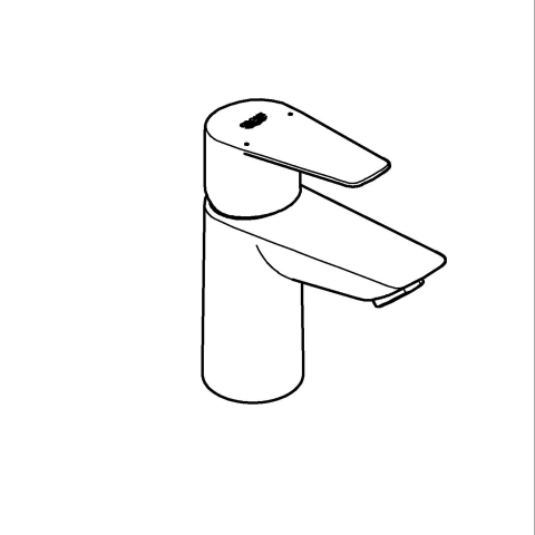 Baterie lavoar Grohe StartEdge S monocomanda, montare pe blat, cartus ceramic, evacuare cu apasare, crom [5]