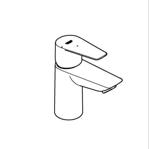 Baterie lavoar Grohe StartEdge S monocomanda, montare pe blat, cartus ceramic, evacuare cu apasare, negru mat [7]