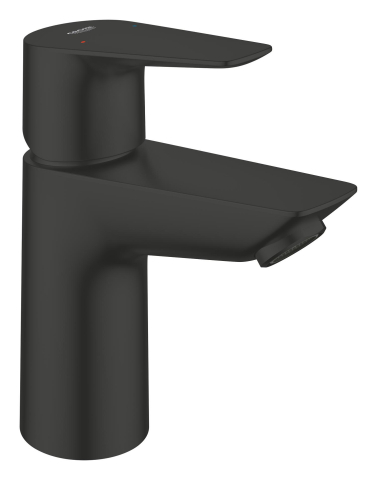 Baterie lavoar Grohe StartEdge S monocomanda, montare pe blat, cartus ceramic, evacuare cu apasare, negru mat [0]