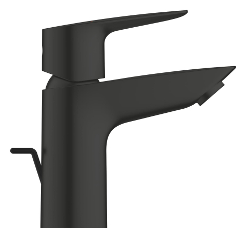 Baterie lavoar Grohe StartEdge S set de evacuare cu tija, cartus ceramic, levier metalic, limitator de temperatura, negru mat [2]