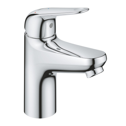 Obiecte sanitare - Baterie lavoar Grohe Swift S monocomanda, cartus ceramic, limitator de temperatura, set evacuare cu apasare, crom