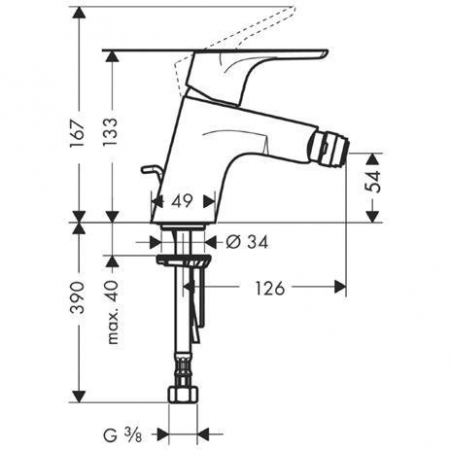 Baterie bideu Hansgrohe Focus E2 crom [1]