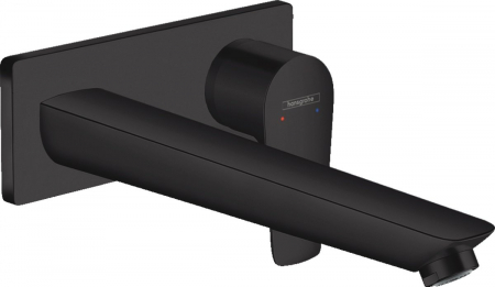 Baterii monocomanda - Baterie lavoar Hansgrohe Talis E cu pipa 225 mm montaj incastrat necesita corp ingropat negru mat