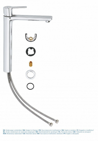 Baterie lavoar marimea XL furtunuri flexibile cromata Grohe Lineare [4]