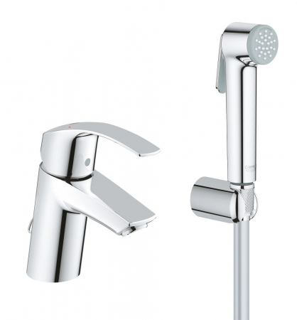 Baterii monocomanda - Baterie lavoar cu functie de bideu cromata Grohe Eurosmart New