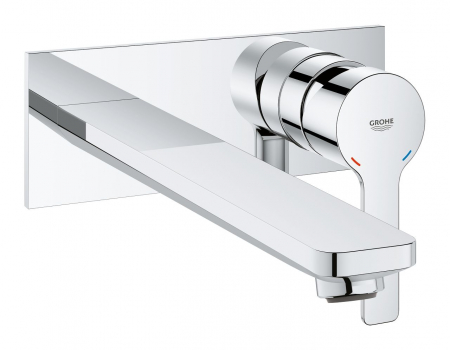 Baterii monocomanda - Baterie lavoar marimea L cu 2 gauri furtunuri flexibile cromata Grohe Lineare