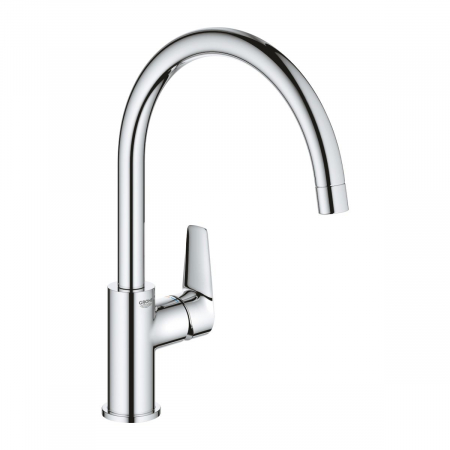 Baterii monocomanda - Baterie spalator pipa pivotanta furtunuri flexibile cromata Grohe Bau Edge
