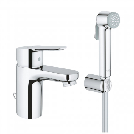 Baterii monocomanda - Baterie lavoar cu functie de bideu furtunuri flexibile cromata Grohe Bau Edge