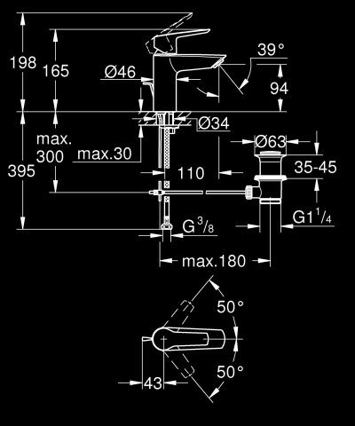 Baterie lavoar Grohe Start S 1/2" crom [3]