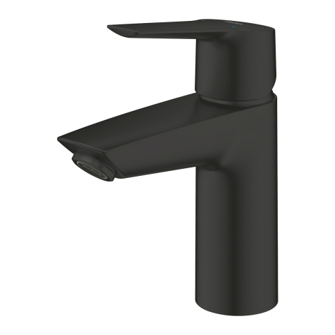 Baterie lavoar Grohe Start S cartus ceramic, limitator de debit, evacuare cu apasare, negru [2]