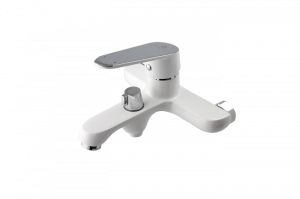 Baterii monocomanda - Baterie pentru cada, cu dus, alba, cartus 40 mm., Ermetiq