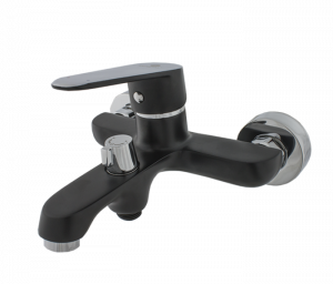 Baterii monocomanda - Baterie pentru cada, cu dus, cartus 40 mm, neagra, Ermetiq