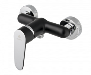 Baterii monocomanda - Baterie pentru dus, cartus 35 mm, neagra, Ermetiq