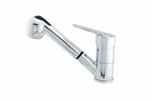 Baterii monocomanda - Baterie pentru chiuveta bucatarie, cartus 40 mm., crom, pipa extractibila, Ermetiq