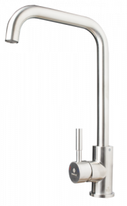 Baterii monocomanda - Baterie pentru chiuveta bucatarie, teava inox 90°, Ermetiq