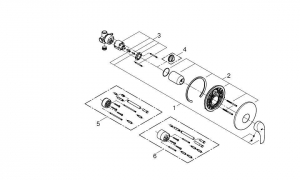 Baterie pentru dus cu corp incastrat Grohe Eurosmart New [2]