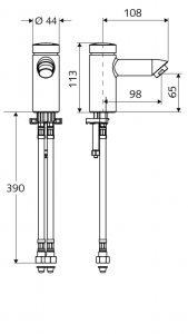 Baterie pentru lavoar cu temporizator si mixer, Schell Petit SC-M [1]