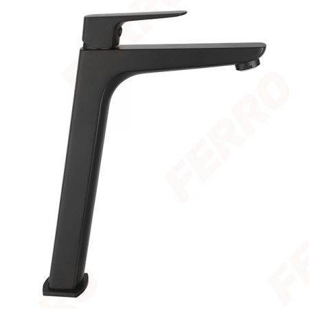Baterii monocomanda - Baterie stativa lavoar inalta Ferro Vitto VerdeLine, negru