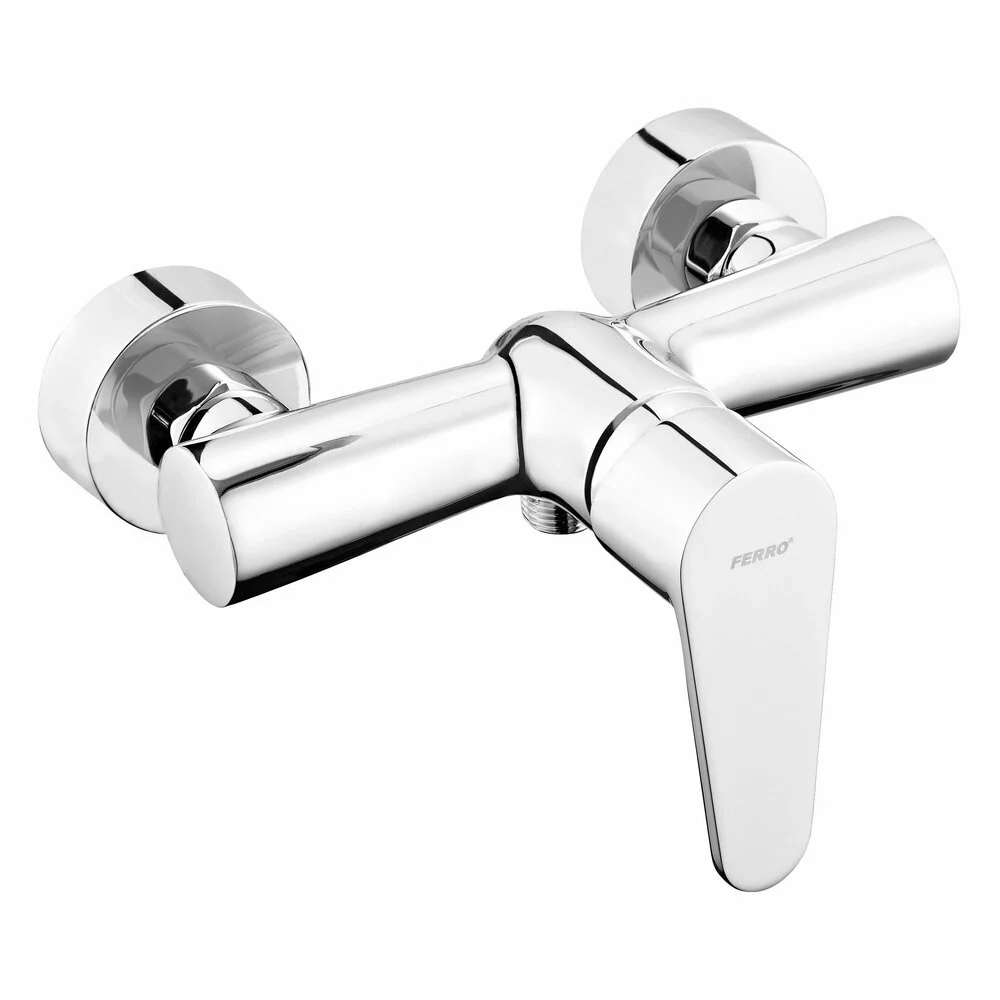 Obiecte sanitare - Baterie perete dus Ferro Algeo, crom fara accesorii