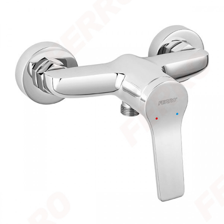 Baterii monocomanda - Baterie perete dus Ferro Stratos, crom fara accesorii