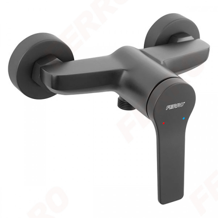 Baterii monocomanda - Baterie perete dus Ferro Stratos, negru fara accesorii