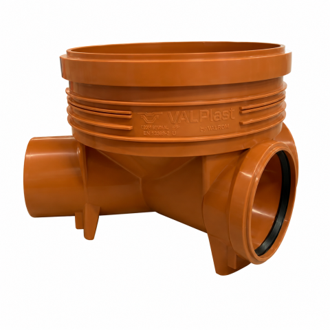 Camine canalizare exterioara - Baza camin inspectie PP Valrom VALPlast D. 400 3IN/1OUT D. 160