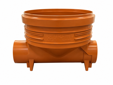 Camine canalizare exterioara - Baza camin inspectie PP Valrom VALPlast D. 400 1IN/1OUT D. 160