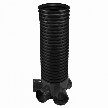 Sistem de drenaj a apelor uzate - Baza camin din PVC model PIPE BASE, complet echipata D.315 3in/1out D.160 H.1.2 m (baza+tub gofrat) - Vodaland gama Drain