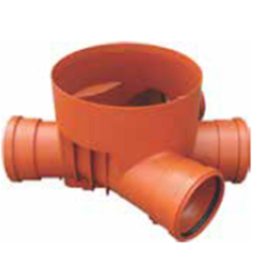 Instalatii de apa si canalizare - Baza Valrom VALPlast camin racord/inspectie DN315 45grd 3IN 1OUT D. 160