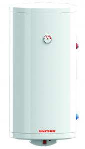 Boiler de perete vertical pentru ACM cu o serpentina, 100 litri, 786 l/h, rezistenta 3 kw, Sunsystem model BB NL 100 V/S1 [1]