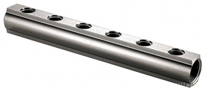 Tevi, fitinguri, robineti si accesorii - Bara distribuitor nichel 1" - 1/2 FI 9 cai +1 FI AA