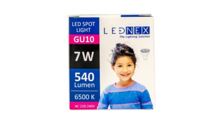 Bec led alb, GU10, 7W, 6500K, lumina rece, 220V, Lednex [3]