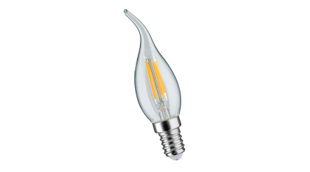Surse de iluminat - Bec led decor, tip lumanare filament, E14, 4W, 2700K, lumina calda, Lednex
