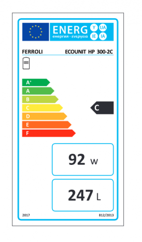 Boiler cu acumulare Ferroli, din otel cu 2 serpentine, rezistenta de 2 kW, model Ecounit HP 300-2C 300 litri [2]